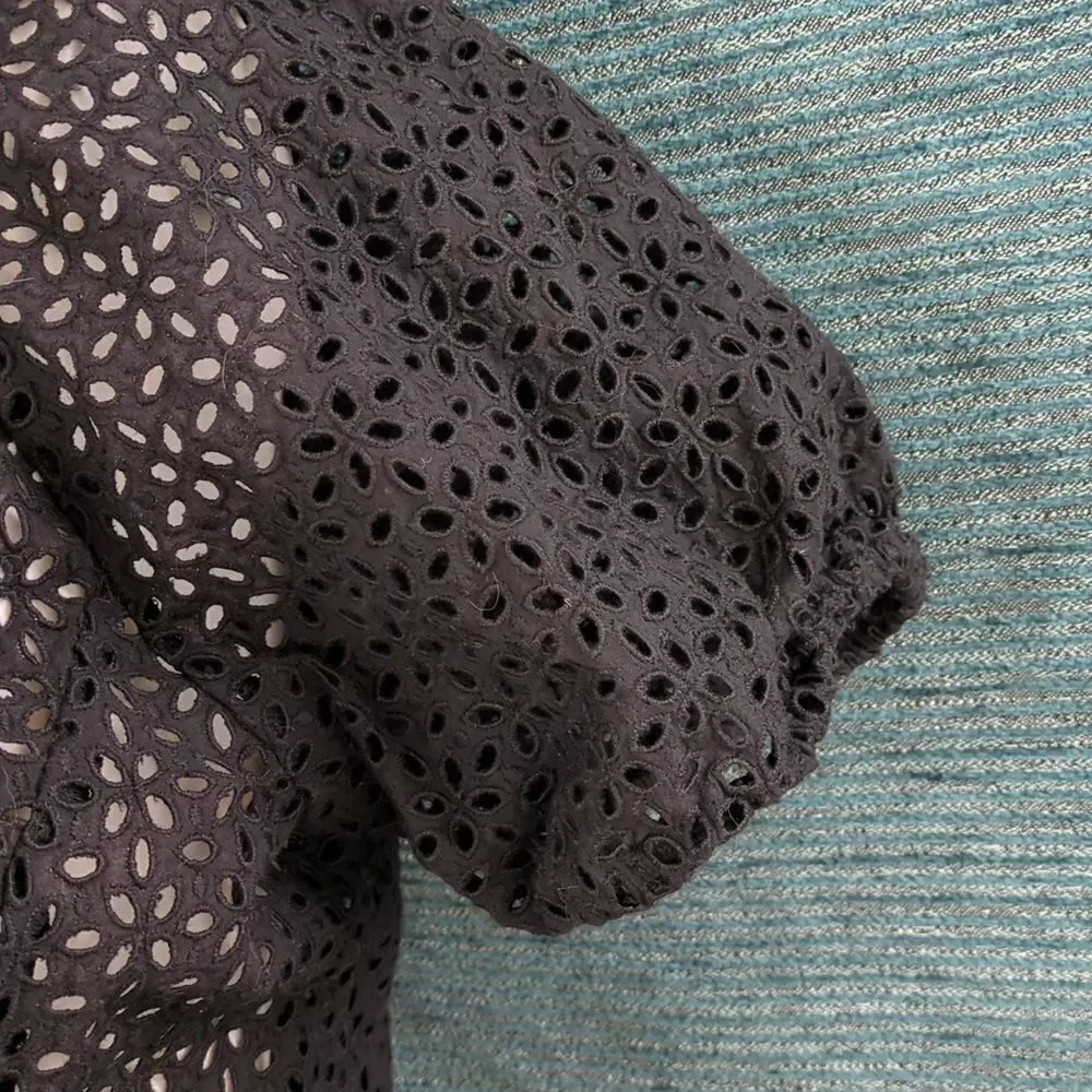 J. Crew Re-Imagined by J. Crew Eyelet Top, Puff Sleeves